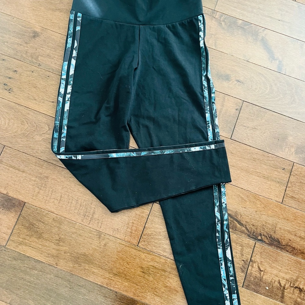 Womens - Adidas Flower Tight Leggings - Black - New Size M